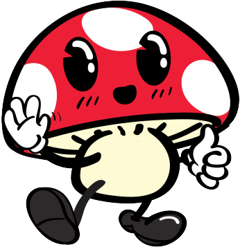 A happy mushroom.
