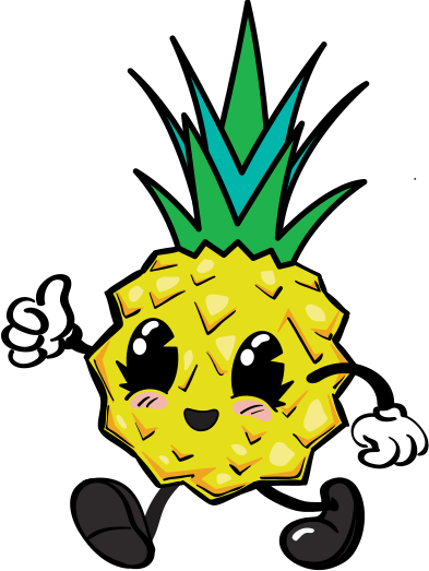 A happy pineapple.
