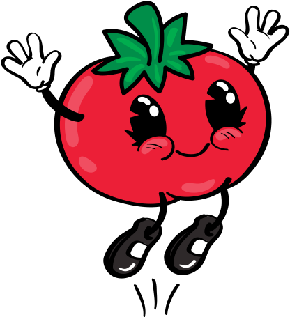 A happy tomato man.